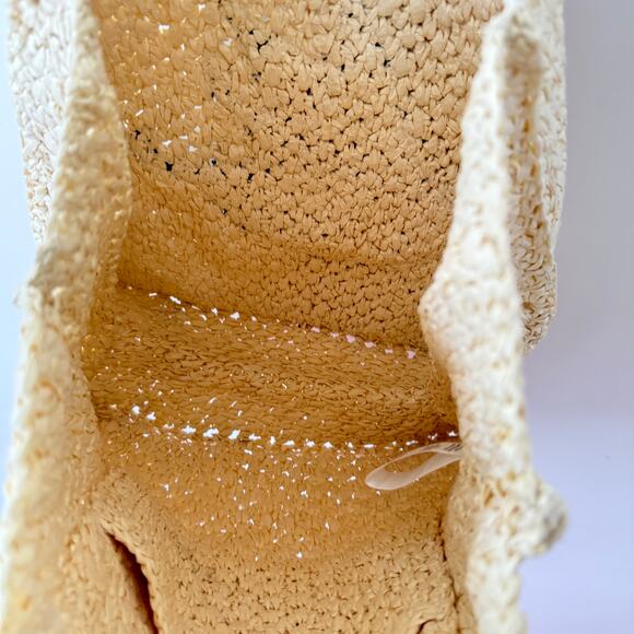 Anthropologie Natural Farmers Market Raffia Tote NWT - Picture 7 of 11